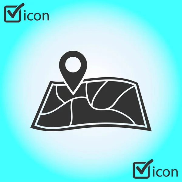 Map Pin Icon Map Navigation Simbol — Stock Vector