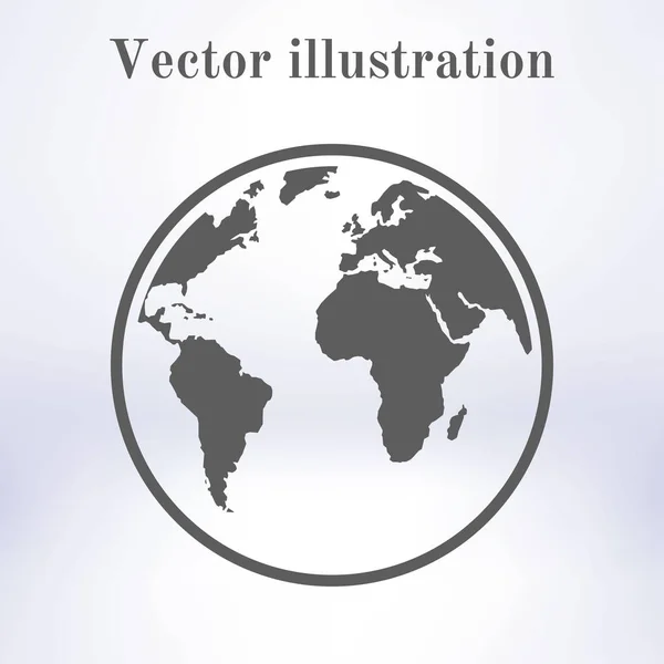 Globe Icône Illustration Vectorielle Simple — Image vectorielle