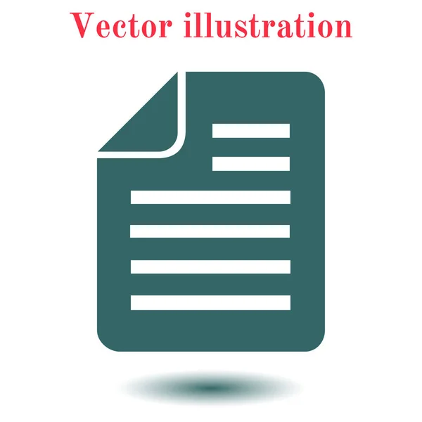 Icona Del Documento Illustrazione Vettoriale — Vettoriale Stock