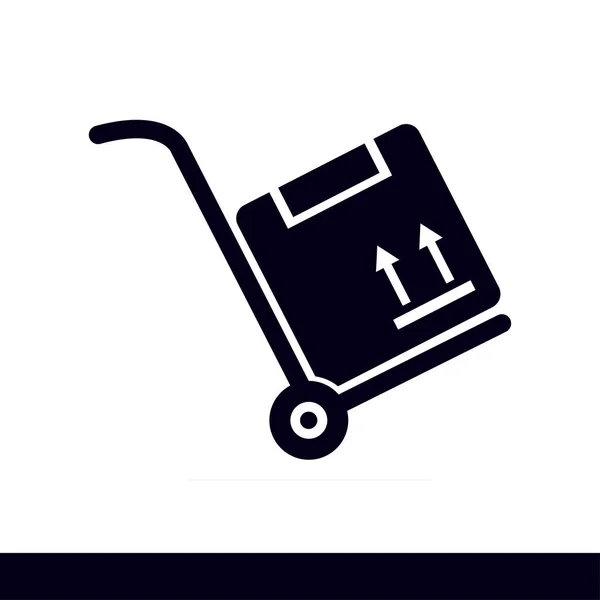 Truck Boxes Icon Hand Truck Sign Simbol — Stock Vector