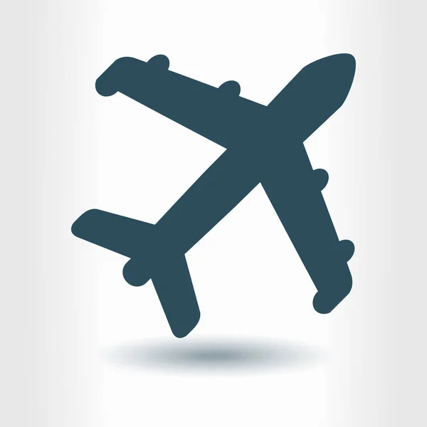 Icono Avión Simbolo Viaje Avión Plano Desde Signo Inferior — Archivo Imágenes Vectoriales