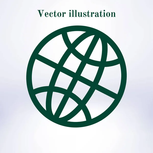 Icono Del Globo Diseño Plano — Vector de stock