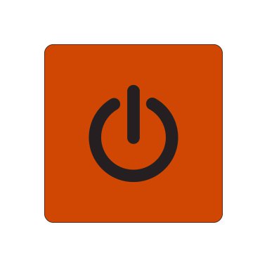 Güç işareti simgesi. Düz tasarım stili.  