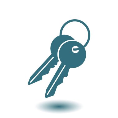 Anahtar simgesi. Kilit erkek. Güvenlik işareti. Düz tasarım stili.