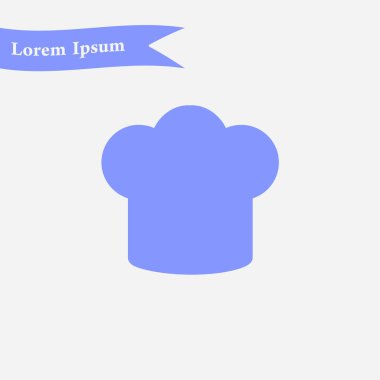 Chef şapka işareti simgesi. Şapka pişirme sembolü.