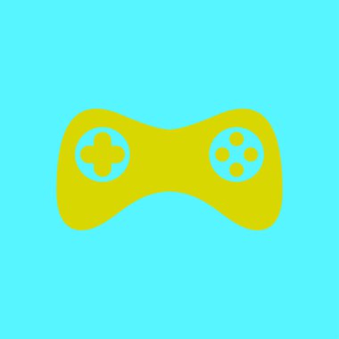 Gamepad simgesi. Vektör. Düz tasarım stili