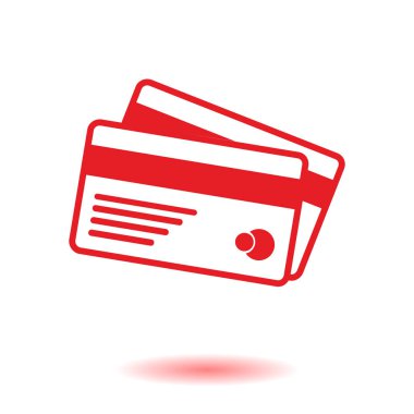 Vektör kredi kartları simgesi. Düz tasarım stili. EPS 10.