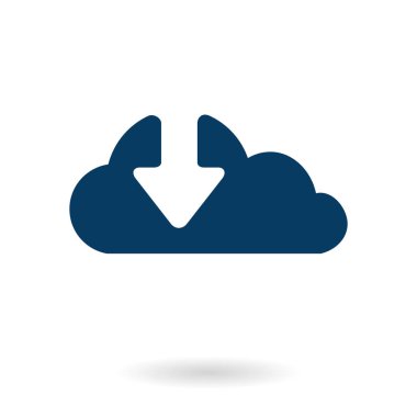 Bulut simgesinden indirin. Düğme yükleyin. Yük sembolü.