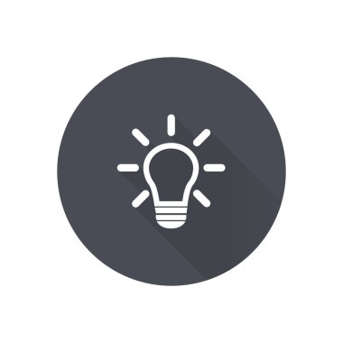 ışık lamba işareti simgesi. fikir sembolü.