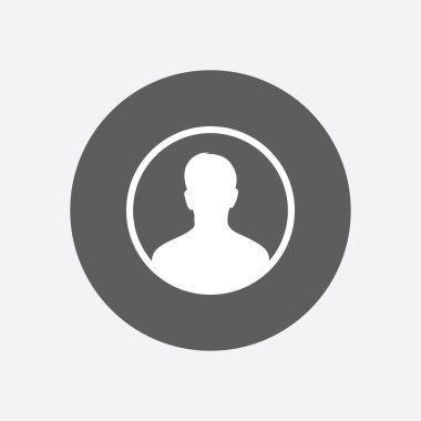 Kullanıcı simgesi simgesi. Kişi sembolü. İnsan avatarı. Düz stil. EPS 10.