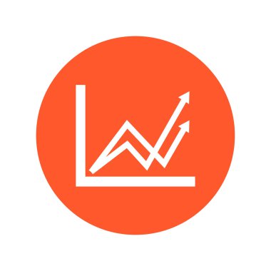 İş grafiği. Grafik düz simgesi