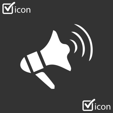 Yakında simge megafon. hoparlör simgesi.