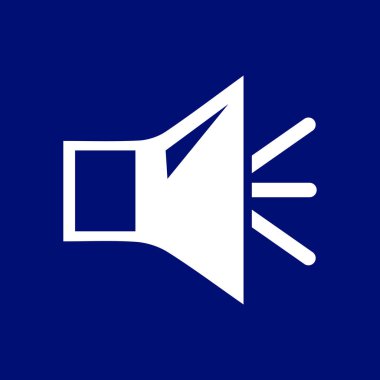 Hoparlör simgesi. Hoparlör ses işareti simgesi. Sembol ses. Düz tasarım stili. Vektör Eps 10.