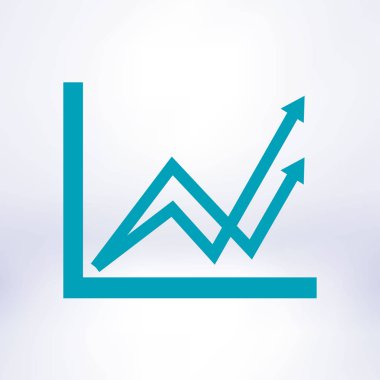 İş grafiği. Grafik düz simgesi