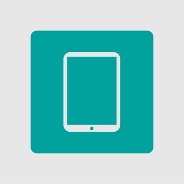 Modern dijital tablet Pc simgesi. Düz tasarım simgesi. EPS 10 vektör.