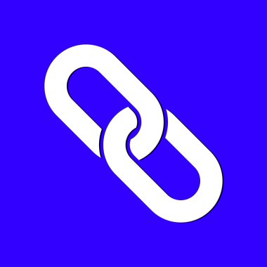 Bağlantı tek simge. Zincir bağlantı erkek.