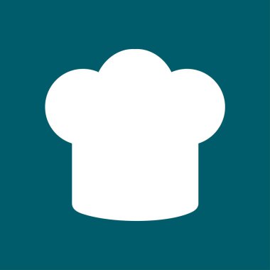 Chef şapka işareti simgesi. Şapka pişirme sembolü.
