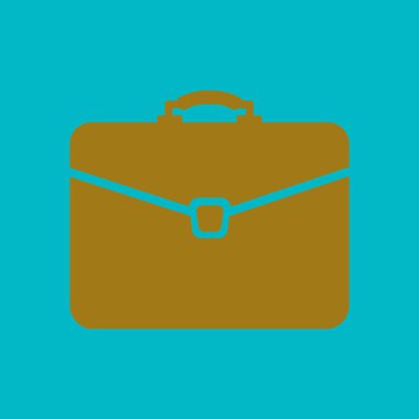 Evrak çantası ikonu, vektör illüstrasyonu. düz tasarım biçimi 