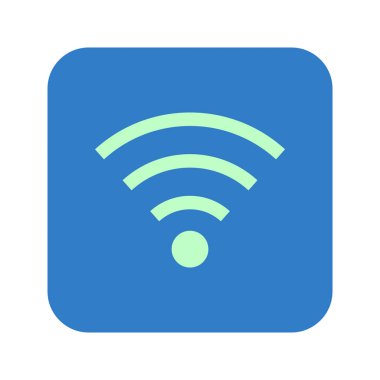 WiFi sembolü. Vektör kablosuz ağ kutsal kişilerin resmi. Düz tasarım