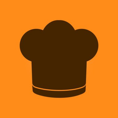 Chef şapka işareti simgesi. Şapka pişirme sembolü.
