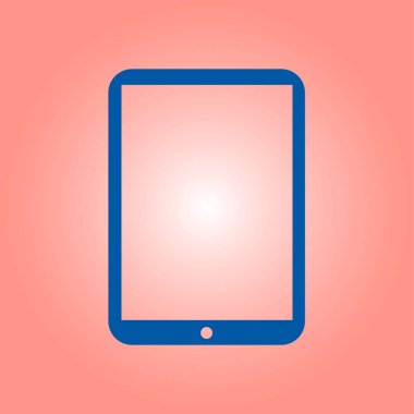 Modern dijital tablet Pc simgesi. Düz tasarım simgesi. EPS 10 vektör.