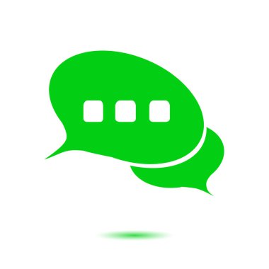 Diyalog simgesi, vektör illüstrasyonu. Düz tasarım biçimi