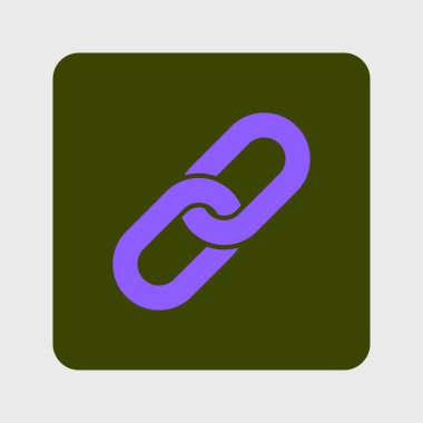 Bağlantı tek simge. Zincir bağlantı erkek.