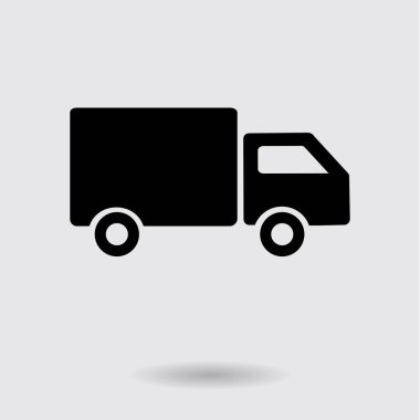 Teslimat kamyonu işareti simgesi.