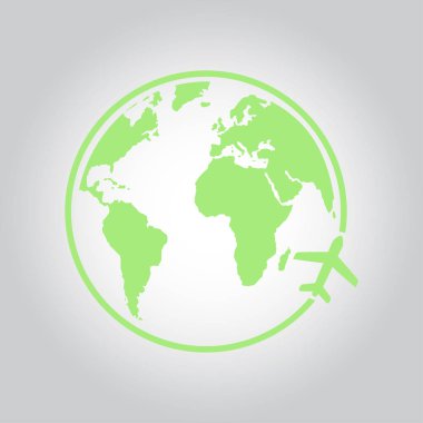 Uçak ikonu yolculuğu. Dünyayı dolaş..