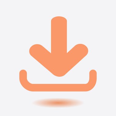 Simgesini indirin. Düğme yükleyin. Düz stil.