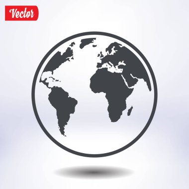 Küre simgesi basit vektör çizim