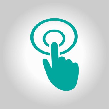 El imleç işareti simgesi. El işaretçi simgesi. Modern UI Web sitesi gezinme. Düz tasarım. EPS 10.
