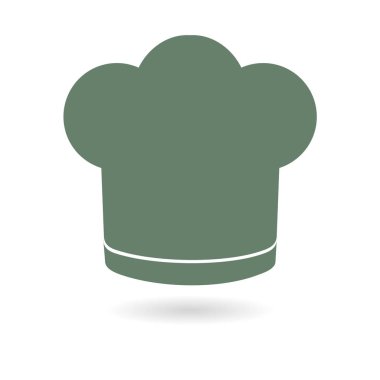 Chef şapka işareti simgesi. Şapka pişirme sembolü.