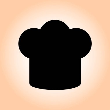 Chef şapka işareti simgesi. Şapka pişirme sembolü.