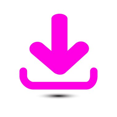 Simgesini indirin. Düğme yükleyin. Düz stil.