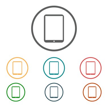 Modern dijital tablet Pc simgesi. Düz tasarım simgesi. EPS 10 vektör.