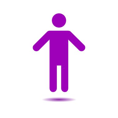 İnsan erkek işaret simgesi. Erkek Sembolü. Erkekler tuvaleti. Düz stil. EPS 10.