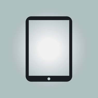 Modern dijital tablet Pc simgesi. Düz tasarım simgesi. EPS 10 vektör.
