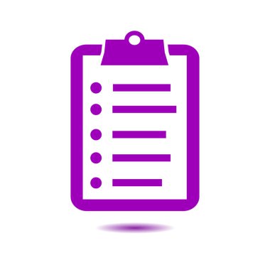 Listesi vektör simgesini denetleyin. Düz tasarım.