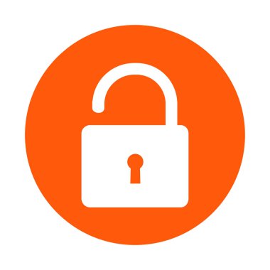 Simgesini kilidini. Düz tasarım stili. Vektör Eps10 