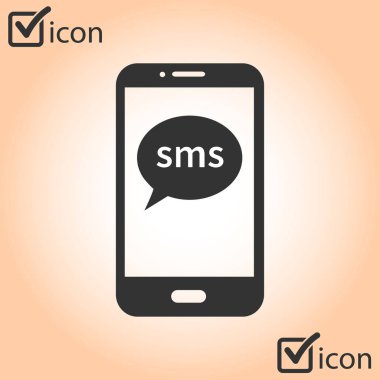 Akıllı telefon simgesinin vektör illüstrasyonu 