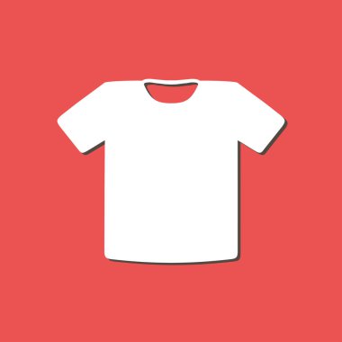 T-shirt işareti simgesi. Giysi sembolü. Düz tasarım stili.