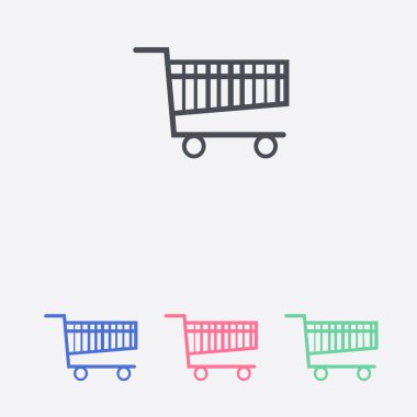 grafik alışveriş düz simgesi