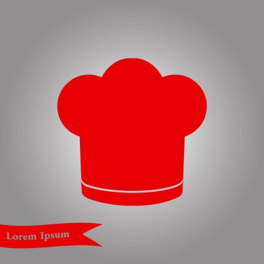 Chef şapka işareti simgesi. Şapka pişirme sembolü.