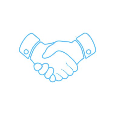 El sıkışma işareti simgesi. Başarılı iş sembolü. Düz tasarım stili.