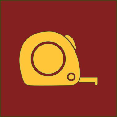  Mezura simgesi. Rulet inşaat erkek.