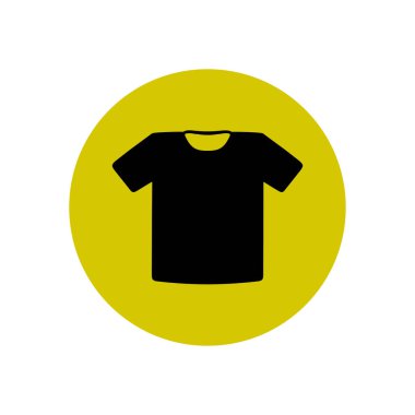 T-shirt işareti simgesi. Giysi sembolü. Düz tasarım stili.