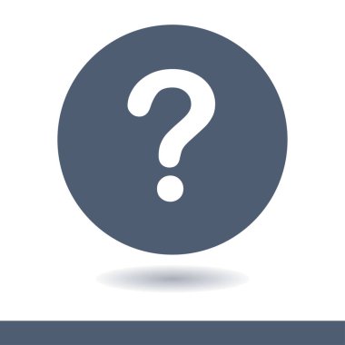 Soru işareti simgesi. Yardım sembolü. SSS işareti. Düz tasarım tarzı. EPS 10.