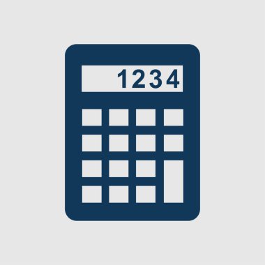 Hesap makinesi simge. Düz tasarım stili. EPS 10