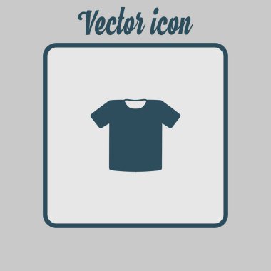 T-shirt işareti simgesi. Giysi sembolü. Düz tasarım stili.
